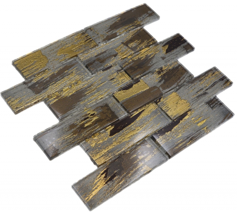 Glass mosaic mosaic tile black with gold glossy wall kitchen bathroom shower MOS88-SW01_f