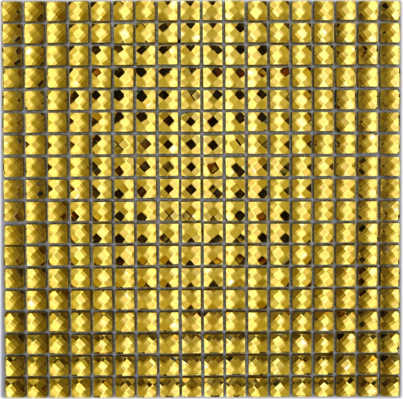 Diamond mosaic tile gold glossy wall floor kitchen bathroom shower MOS130-GO821_f
