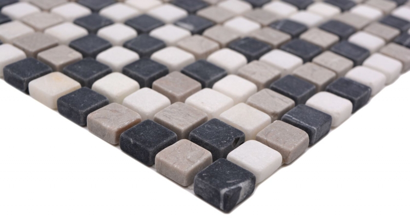 Natural stone mosaic marble beige gray black matt wall floor kitchen bathroom shower MOS38-15-1125_f