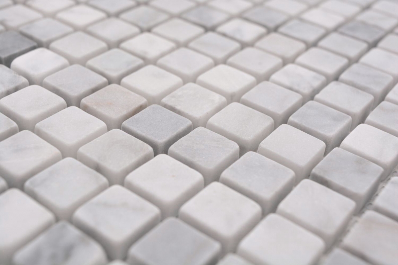 Natural stone mosaic marble white carrara look matt wall floor kitchen bathroom shower MOS38-15-2000_f