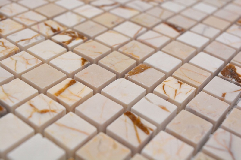 Natural stone mosaic marble golden cream polished wall floor kitchen bathroom shower MOS38-15-2807_f