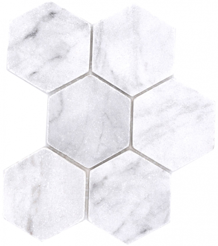 Natural stone mosaic tiles marble white matt wall floor kitchen bathroom shower MOS42-HX142_f