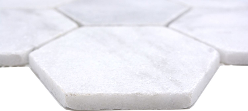 Natural stone mosaic tiles marble white matt wall floor kitchen bathroom shower MOS42-HX142_f