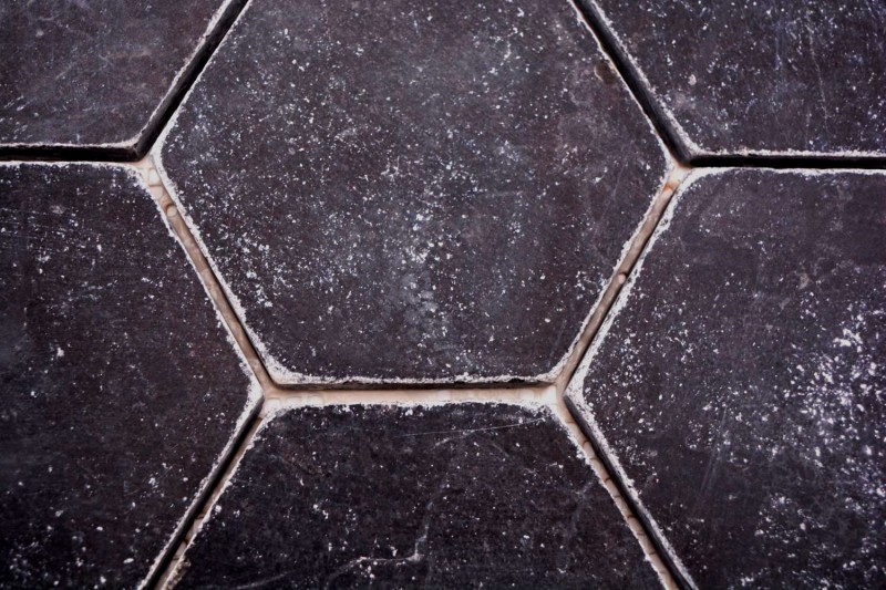 Natural stone mosaic tiles marble black matt wall floor kitchen bathroom shower MOS42-HX143_f