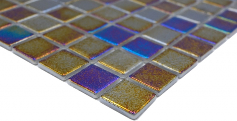 Swimming pool mosaic pool mosaic glass mosaic black multicolored iridescent wall floor kitchen bathroom shower MOS220-P55256_f