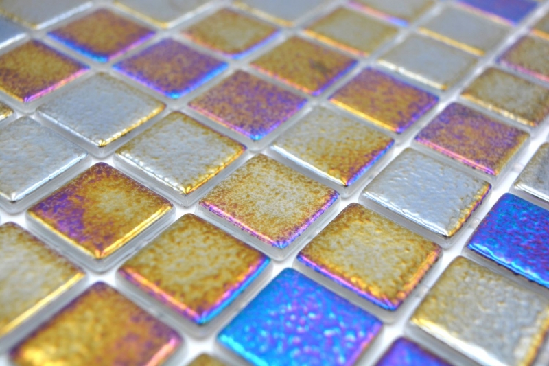 Swimming pool mosaic pool mosaic glass mosaic black multicolored iridescent wall floor kitchen bathroom shower MOS220-P55256_f