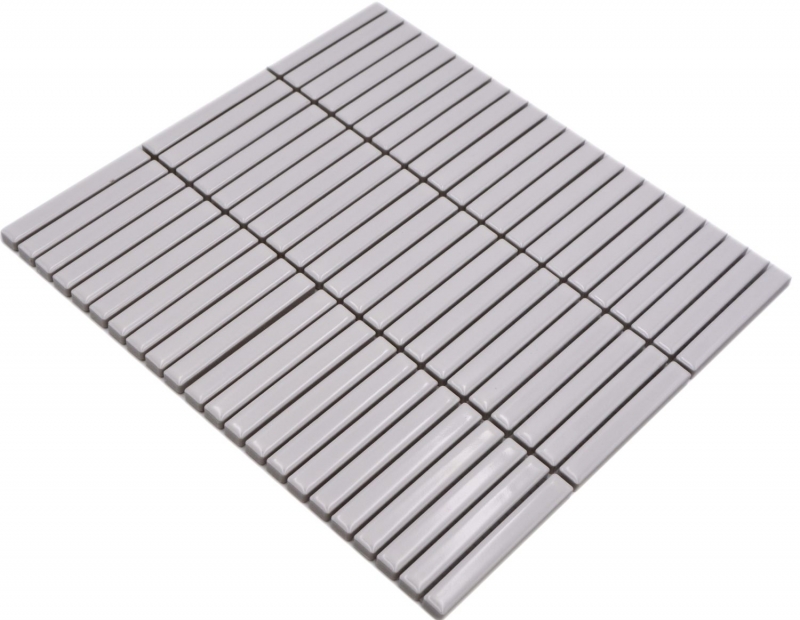 Ceramic mosaic mosaic tiles white glossy wall kitchen bathroom shower MOS24-CG11_f