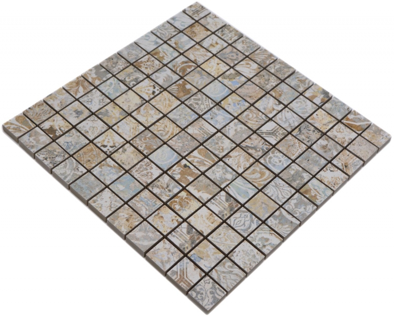 Hand pattern ceramic mosaic porcelain stoneware multicolored matt wall floor kitchen bathroom shower MOS18-25CS_m