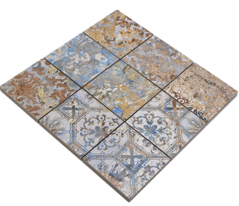 Hand pattern ceramic mosaic porcelain stoneware strong multicolored matt wall floor kitchen bathroom shower MOS23-95CV_m