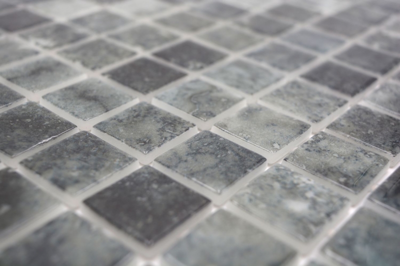 Hand sample swimming pool mosaic pool mosaic glass mosaic black anthracite iridescent wall floor kitchen bathroom shower MOS220-P56253_m