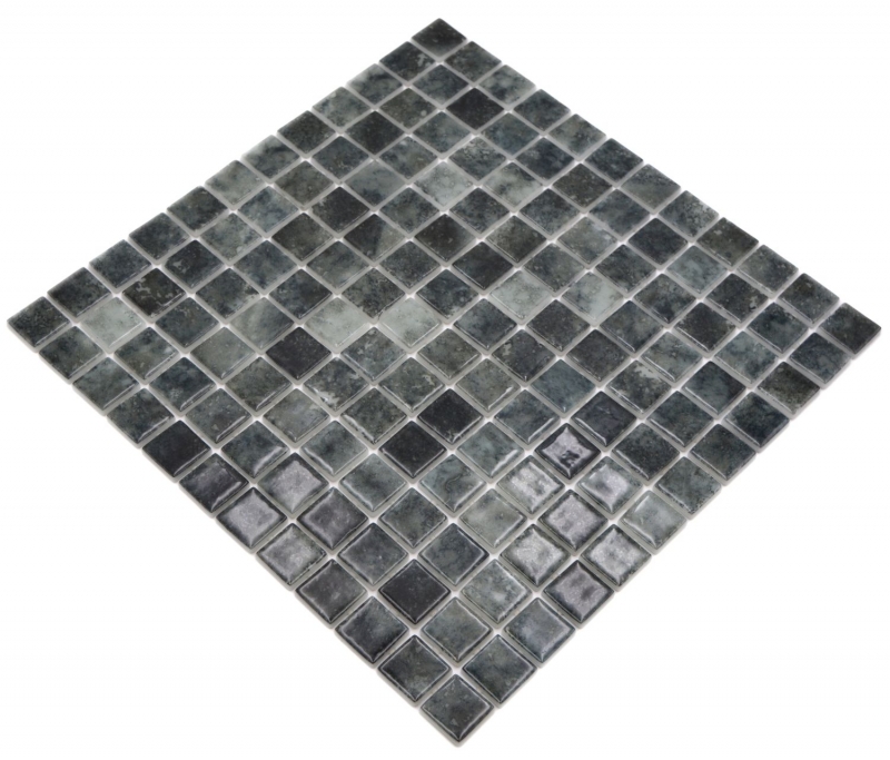 Hand sample swimming pool mosaic pool mosaic glass mosaic black anthracite iridescent wall floor kitchen bathroom shower MOS220-P56253_m