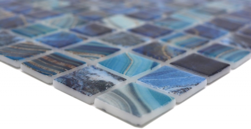 Hand pattern swimming pool mosaic pool mosaic glass mosaic royal blue iridescent glossy wall floor kitchen bathroom shower MOS220-P56254_m
