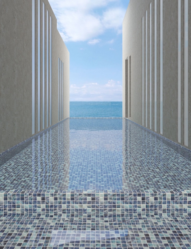 Hand pattern swimming pool mosaic pool mosaic glass mosaic royal blue iridescent glossy wall floor kitchen bathroom shower MOS220-P56254_m