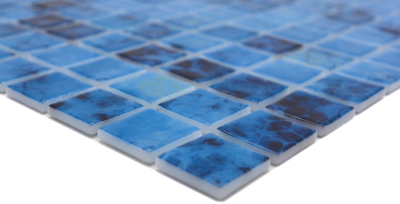 Hand sample swimming pool mosaic pool mosaic glass mosaic blue iridescent glossy wall floor kitchen bathroom shower MOS220-P56255_m