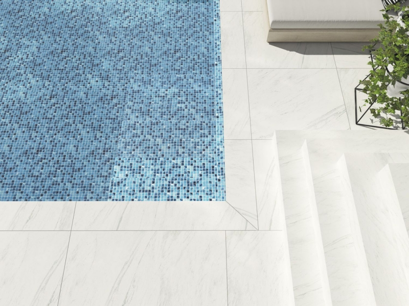 Hand sample swimming pool mosaic pool mosaic glass mosaic blue iridescent glossy wall floor kitchen bathroom shower MOS220-P56255_m