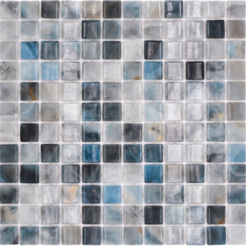 Hand sample swimming pool mosaic pool mosaic glass mosaic gray anthracite iridescent wall floor kitchen bathroom shower MOS220-P56256_m