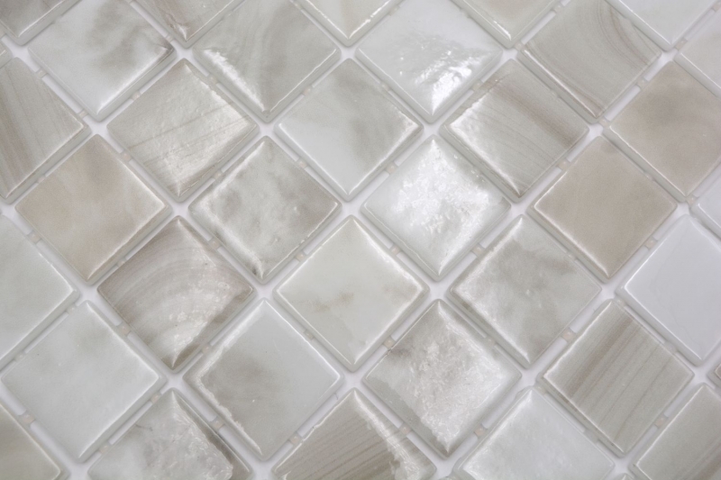 Hand sample swimming pool mosaic pool mosaic glass mosaic light beige iridescent wall floor kitchen bathroom shower MOS220-P56381_m