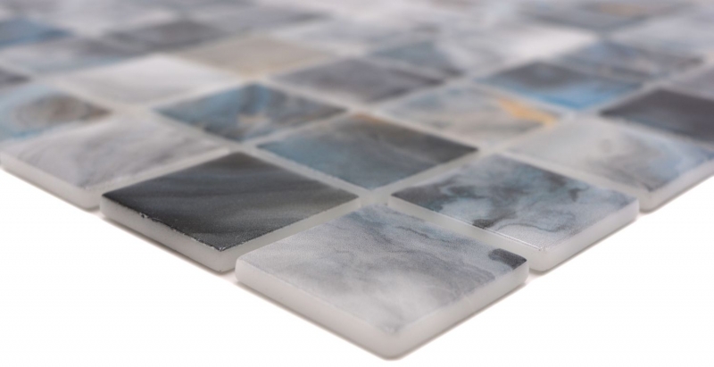 Hand pattern swimming pool mosaic pool mosaic glass mosaic gray anthracite iridescent wall floor kitchen bathroom shower MOS220-P56386_m