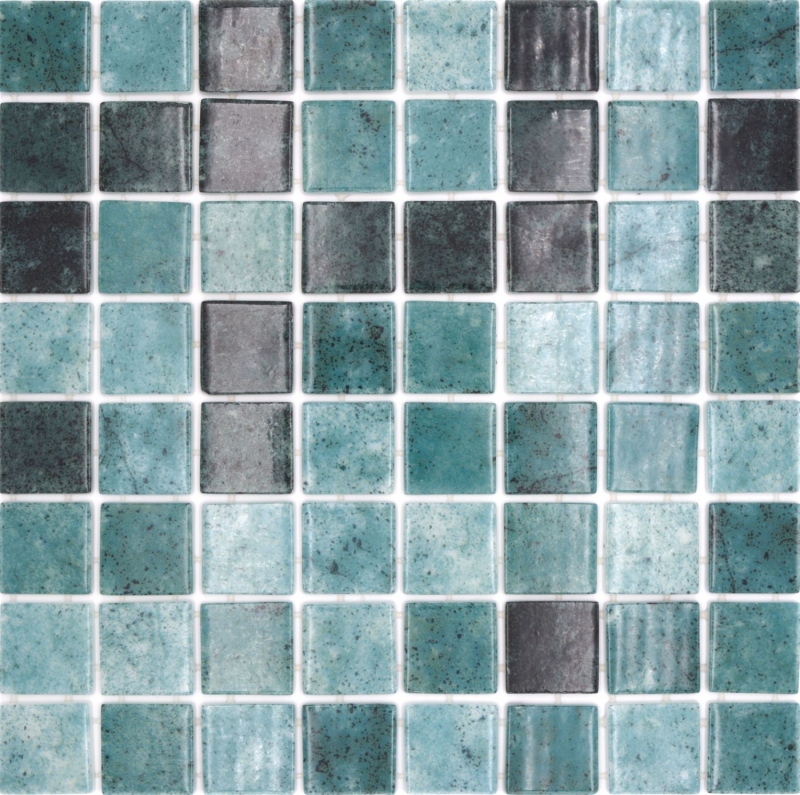 Hand sample swimming pool mosaic pool mosaic glass mosaic green anthracite iridescent wall floor kitchen bathroom shower MOS220-P56388_m