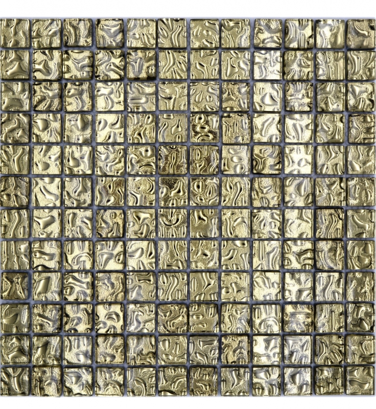 Hand pattern glass mosaic mosaic tile gold glossy wall floor kitchen bathroom shower MOS78-8GO3_m