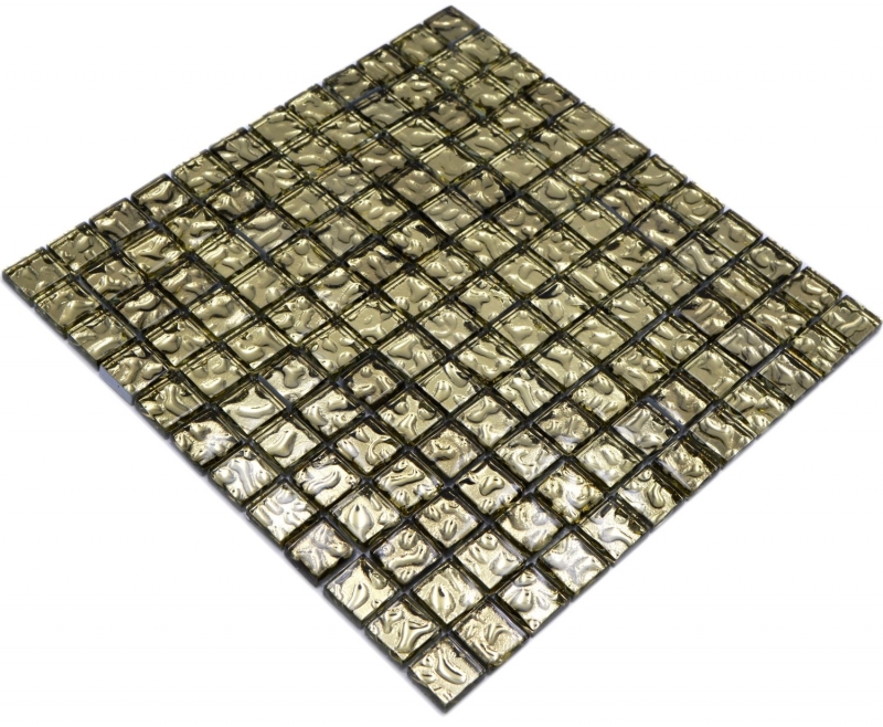 Hand pattern glass mosaic mosaic tile gold glossy wall floor kitchen bathroom shower MOS78-8GO3_m