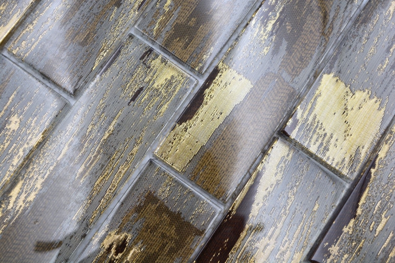 Hand-painted glass mosaic mosaic tile black with gold glossy wall kitchen bathroom shower MOS88-SW01_m