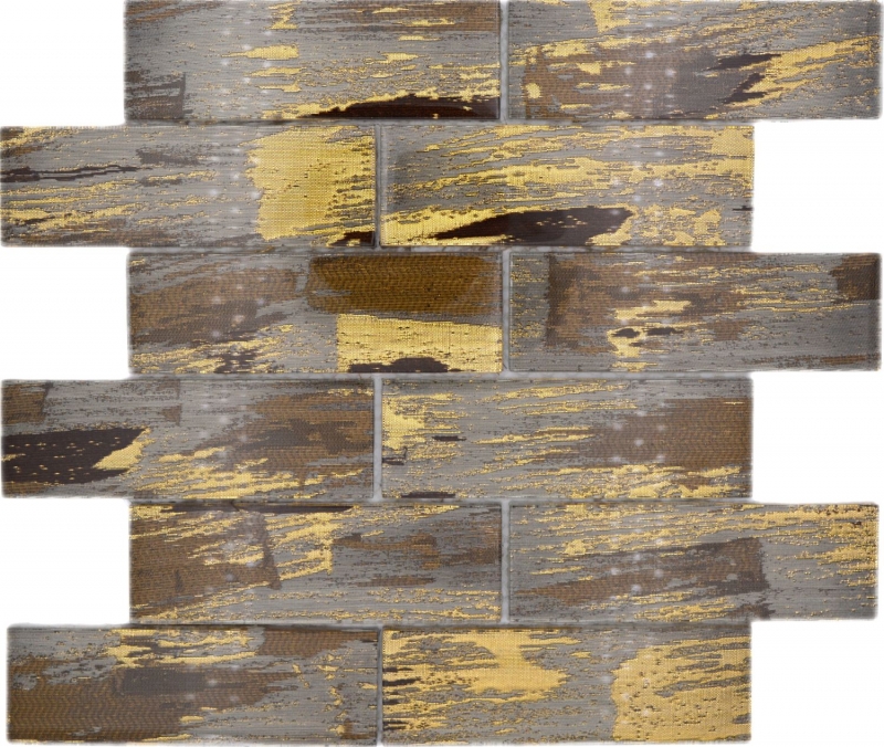 Hand-painted glass mosaic mosaic tile black with gold glossy wall kitchen bathroom shower MOS88-SW01_m