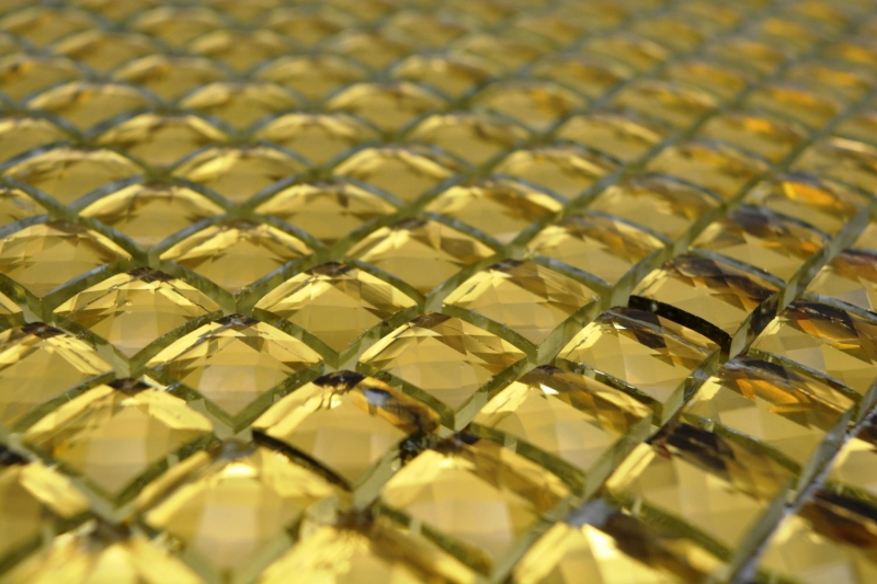 Hand pattern diamond mosaic tile gold glossy wall floor kitchen bathroom shower MOS130-GO821_m