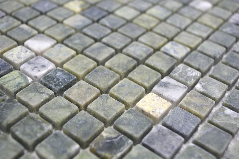 Hand-painted natural stone mosaic marble green matt wall floor kitchen bathroom shower MOS38-15-407_m