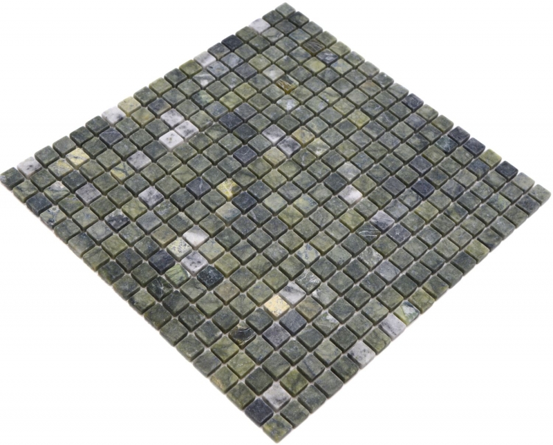 Hand-painted natural stone mosaic marble green matt wall floor kitchen bathroom shower MOS38-15-407_m