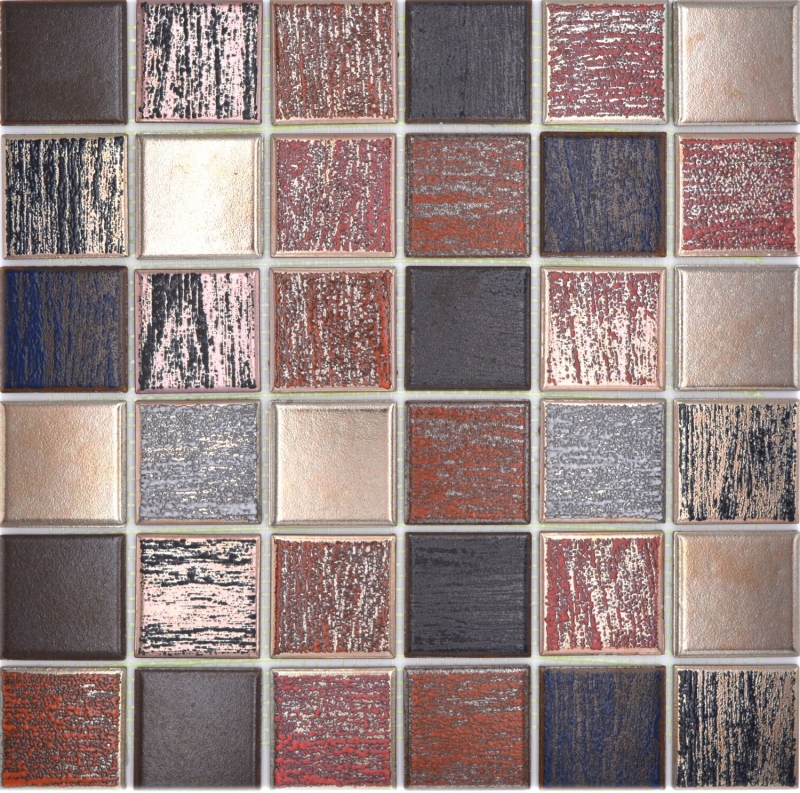 Hand pattern ceramic mosaic ceramic multicolored matt wall kitchen bathroom shower MOS24-1235_m