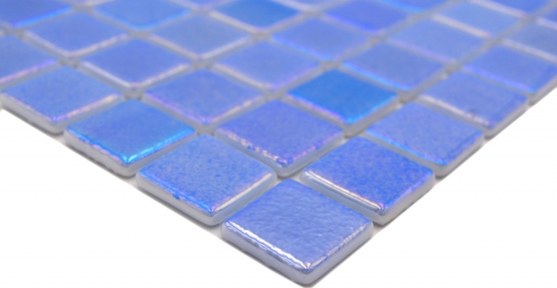 Hand pattern swimming pool mosaic pool mosaic glass mosaic blue iridescent multicolored glossy wall kitchen bathroom shower MOS220-P55252_m