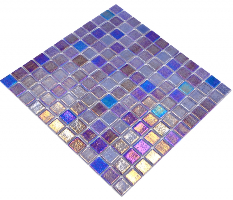 Hand pattern swimming pool mosaic pool mosaic glass mosaic blue purple multicolored iridescent wall floor kitchen bathroom shower MOS220-P55255_m