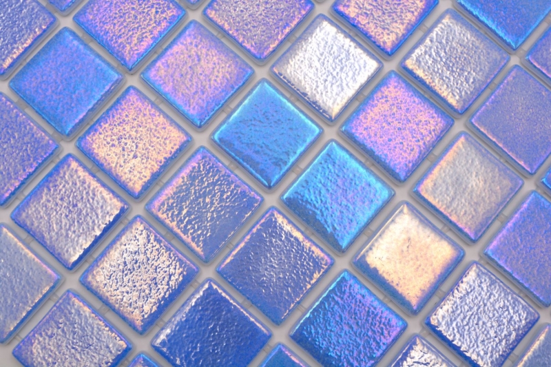 Hand pattern swimming pool mosaic pool mosaic glass mosaic blue iridescent multicolored glossy wall floor kitchen bathroom shower MOS220-P55382_m