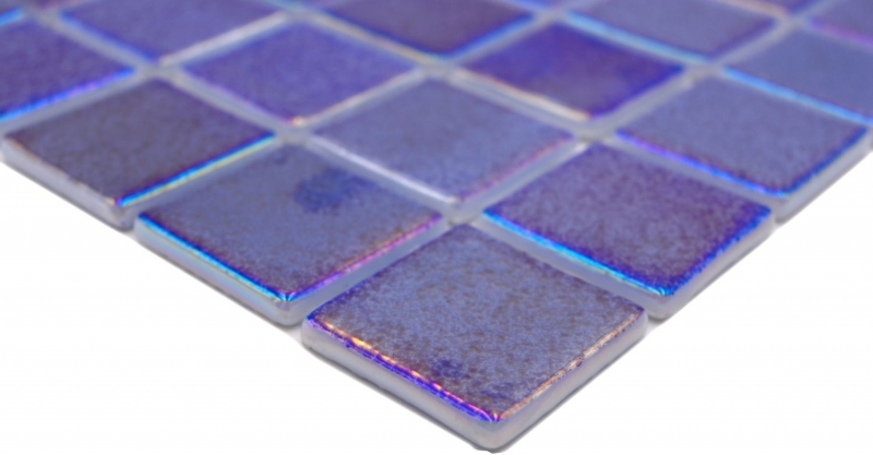 Hand pattern swimming pool mosaic pool mosaic glass mosaic blue purple multicolored iridescent glossy wall floor kitchen bathroom shower MOS220-P55385_m