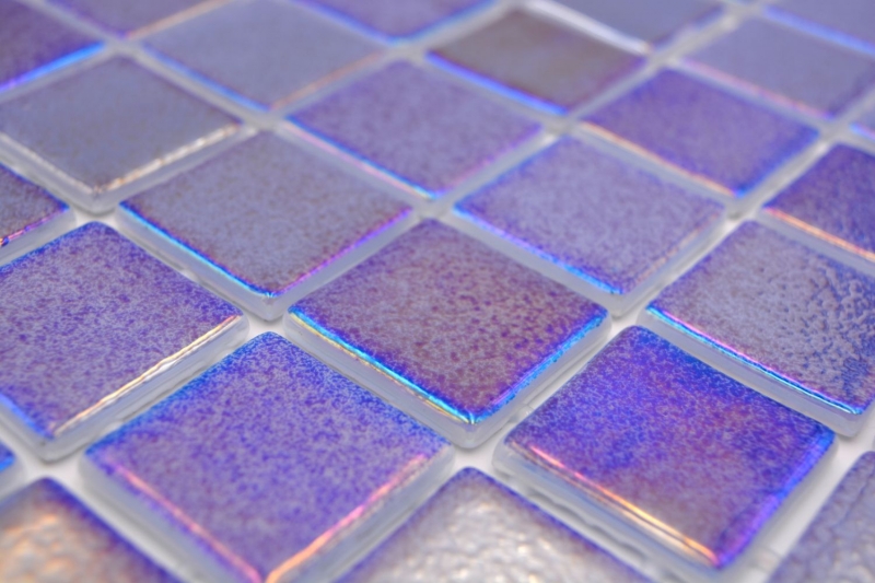 Hand pattern swimming pool mosaic pool mosaic glass mosaic blue purple multicolored iridescent glossy wall floor kitchen bathroom shower MOS220-P55385_m