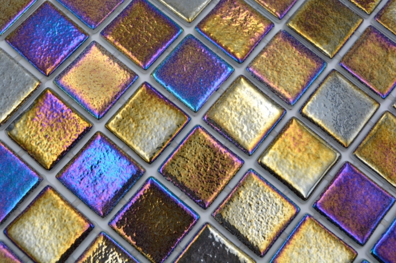 Hand pattern swimming pool mosaic pool mosaic glass mosaic black multicolored iridescent wall floor kitchen bathroom shower MOS220-P55386_m