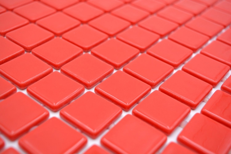 Hand sample swimming pool mosaic pool mosaic glass mosaic red glossy wall floor kitchen bathroom shower MOS220-P25808_m