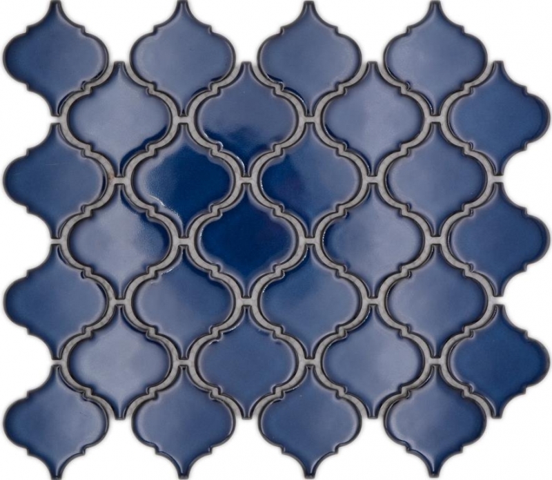 Hand-painted ceramic mosaic mosaic tiles cobalt blue glossy wall floor kitchen bathroom shower MOS13-P451_m
