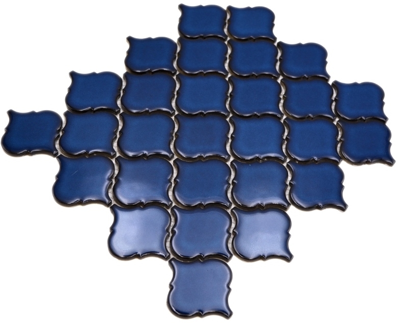 Hand-painted ceramic mosaic mosaic tiles cobalt blue glossy wall floor kitchen bathroom shower MOS13-P451_m