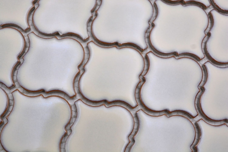 Hand-painted ceramic mosaic mosaic tiles antique white glossy wall floor kitchen bathroom shower MOS13-PAW5_m