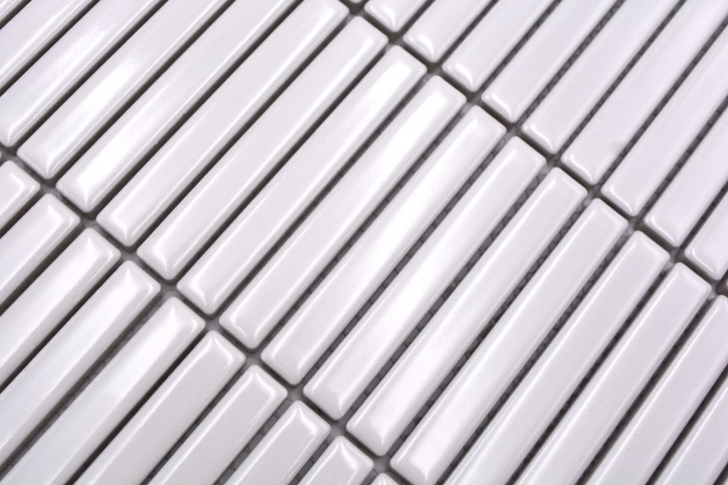 Hand-painted ceramic mosaic mosaic tiles white glossy wall kitchen bathroom shower MOS24-CG11_m