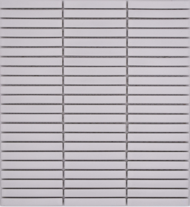 Hand-painted ceramic mosaic mosaic tiles white matt wall kitchen bathroom shower MOS24-CG91_m