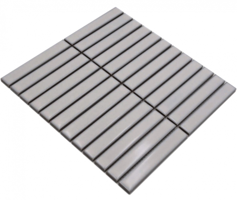 Ceramic mosaic rods Modern Art antique white glossy MOS24-S30