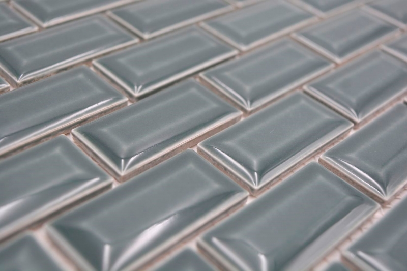Ceramic mosaic tile wall bond composite uni forest green MOS26-0616