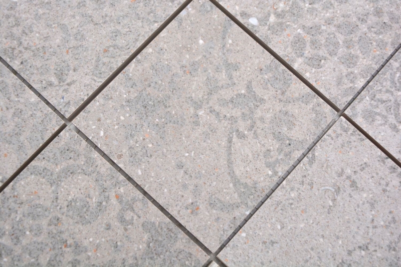 Ceramic mosaic tile porcelain stoneware light gray anthracite patterned MOS23-G7
