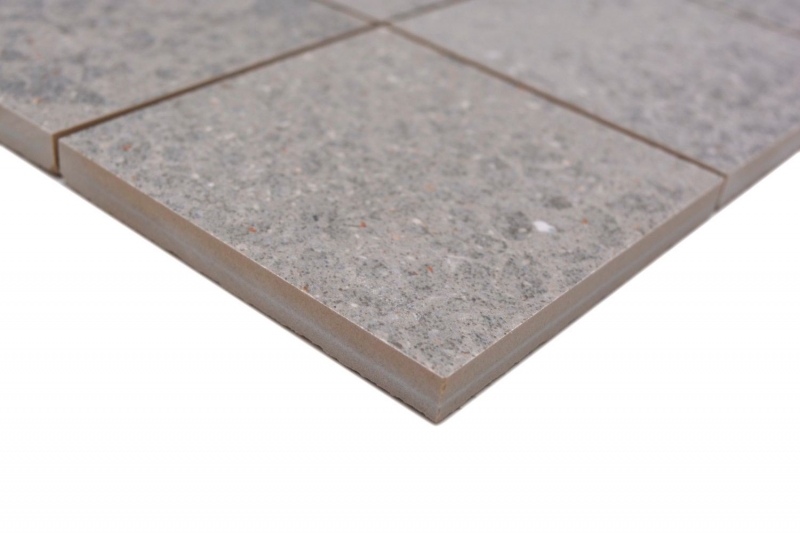 Ceramic mosaic tile porcelain stoneware light gray anthracite patterned MOS23-G7