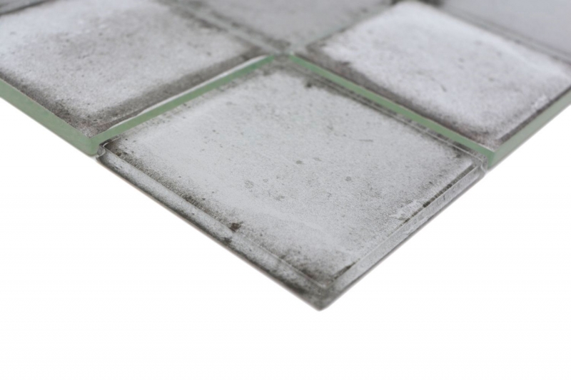Glass mosaic mosaic tile Retro Vinatage cement style pastel gray MOS88-S02