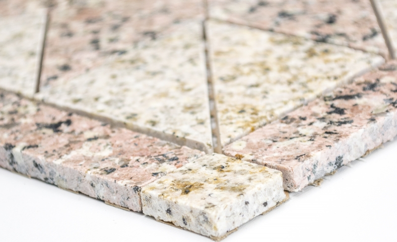 Mosaic inlay Rosone Natural stone mosaic Sand Rosso beige rose Article SPO 850/ST30