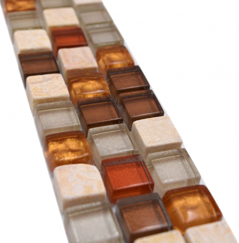 Natural stone border decorative strip skirting glass mosaic border accent strip decor - MOS92-BO1109_f